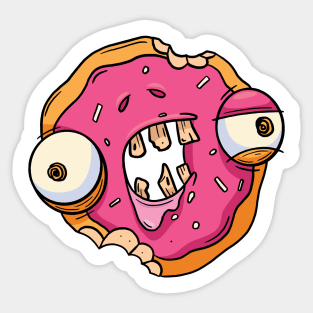 Funny Zombie Donut Sticker